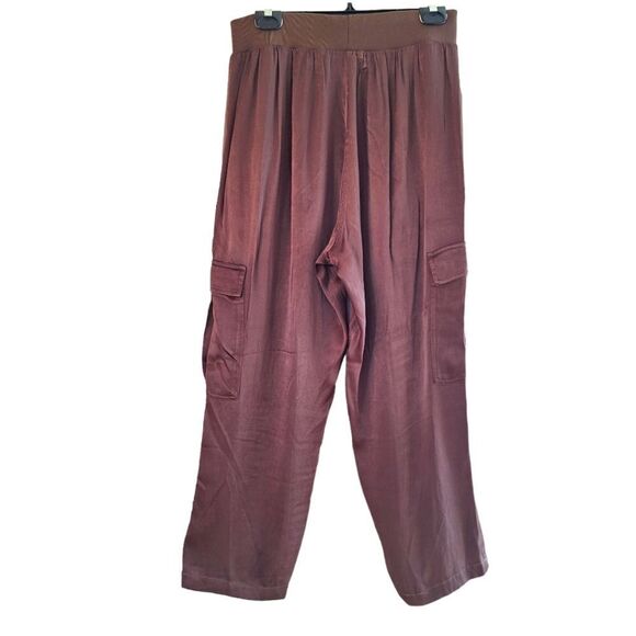 Pistola Pull On Slinky Cargo Pant Straight Leg Mocha Brown XL Trouser Unworn - Picture 3 of 14